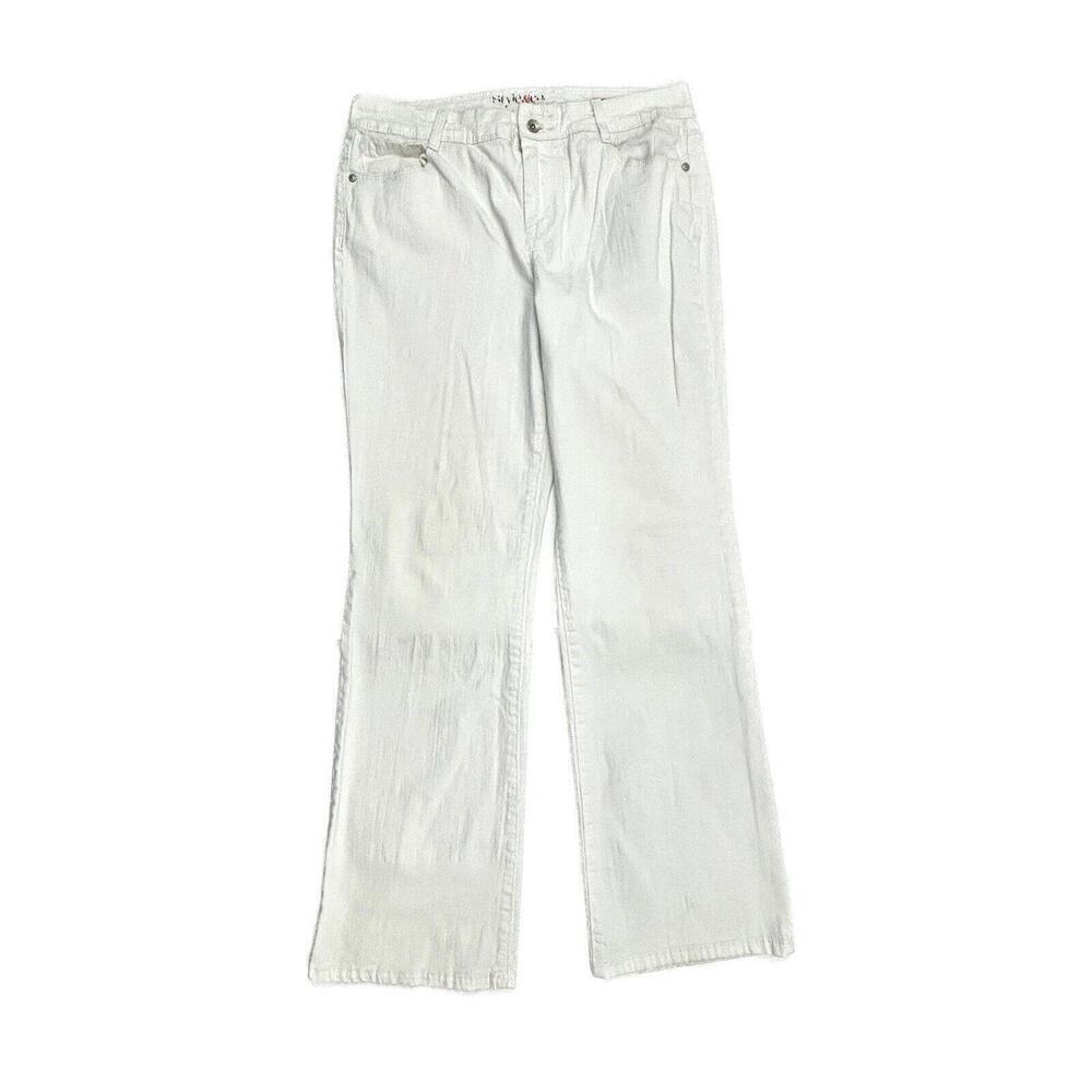 Style & Co bootcut Back Flap Pockets Women's size 10 White Denim jeans